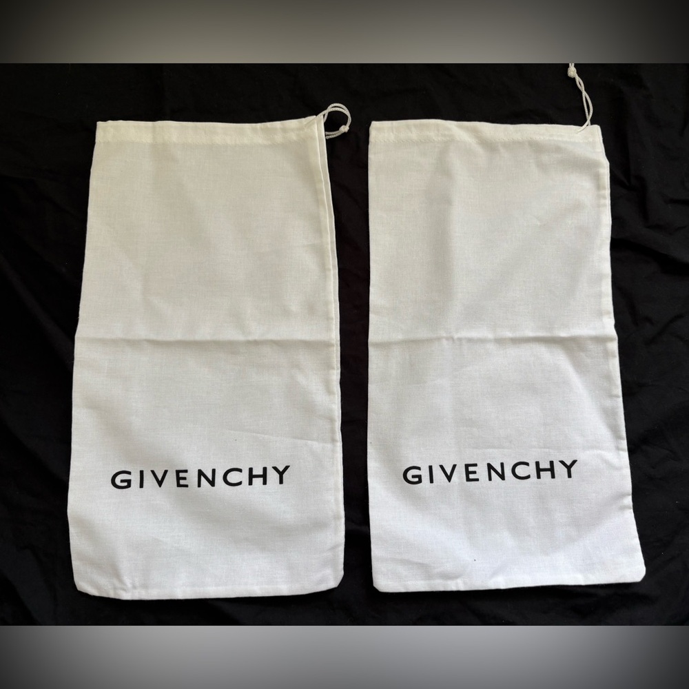 Set of 2 Givenchy White Shoe Dust Bags Pair